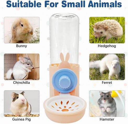 kathson Rabbit Water Dispenser for Cage 17 Oz Hanging Guinea Pig Water Bottle No Drip Gravity Automatic Bunny Water Bottle No Leak Small Animal Water Bottle for Chinchilla Ferret Hamster (Dark Blue) in Kuwait