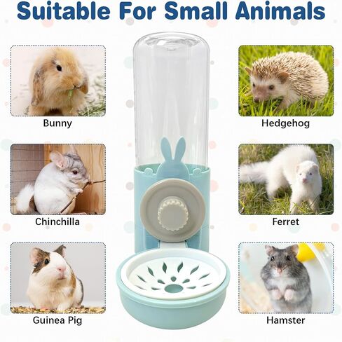 kathson Rabbit Water Dispenser for Cage 17 Oz Hanging Guinea Pig Water Bottle No Drip Gravity Automatic Bunny Water Bottle No Leak Small Animal Water Bottle for Chinchilla Ferret Hamster (Dark Blue) in Kuwait