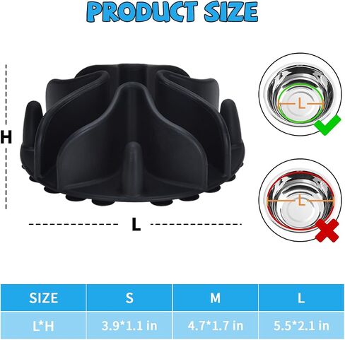 Slow Feeder Dog Bowls Insert, Silicone Dog Slow Feeder Bowl with Strong Suction Cups Perfect for Stainless Steel Glass Ceramic Dog Bowls (Pink, Small Size) in Saudi Arabia