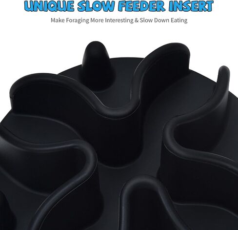 Slow Feeder Dog Bowls Insert, Silicone Dog Slow Feeder Bowl with Strong Suction Cups Perfect for Stainless Steel Glass Ceramic Dog Bowls (Pink, Small Size) in Saudi Arabia