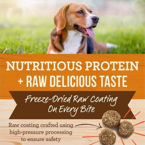 Merrick Healthy Grains Freeze Dried Raw Coated Kibble, Natural High Protein Dog Food, Chicken and Brown Rice - 10.0 lb. Bag in Saudi Arabia