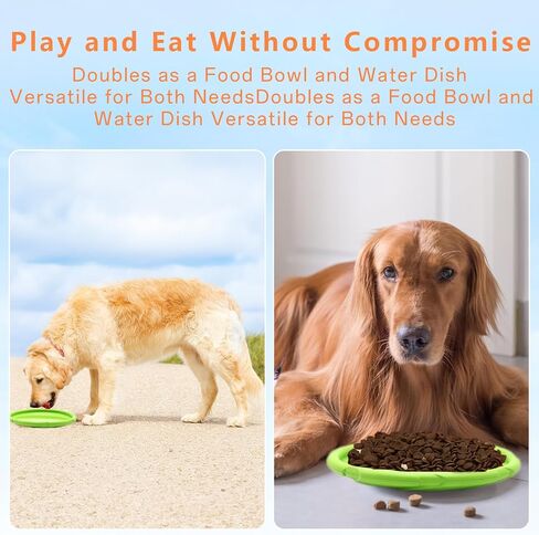 Dog Frisbee for Aggressive chewers,Durable Dog Toys,Nature Rubber Floating Flying Saucer for Water Pool Beach,2 Pack,Orange and Green in Saudi Arabia