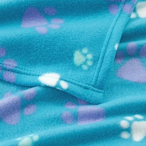 Puppy King Multiple Pack Puppy Kitten Blanket with Paw Print, Small Size Polar Fleece Blankets for Small Dogs and Cats, Colorful,29.5x24 in Saudi Arabia