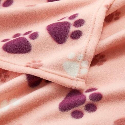 Puppy King Multiple Pack Puppy Kitten Blanket with Paw Print, Small Size Polar Fleece Blankets for Small Dogs and Cats, Colorful,29.5x24 in Saudi Arabia