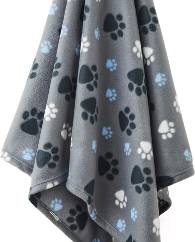 Puppy King Multiple Pack Puppy Kitten Blanket with Paw Print, Small Size Polar Fleece Blankets for Small Dogs and Cats, Colorful,29.5x24 in Saudi Arabia