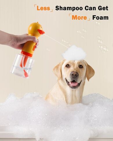 Electric Dog Shampoo Sprayer for Dog and Cat Bathing, Dog Shampoo Dispenser with Dog Bath Brush, Automatic Dog Bath Sprayer for Dogs and Cats (Blue) in Saudi Arabia