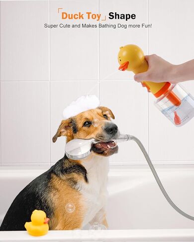 Electric Dog Shampoo Sprayer for Dog and Cat Bathing, Dog Shampoo Dispenser with Dog Bath Brush, Automatic Dog Bath Sprayer for Dogs and Cats (Blue) in Saudi Arabia