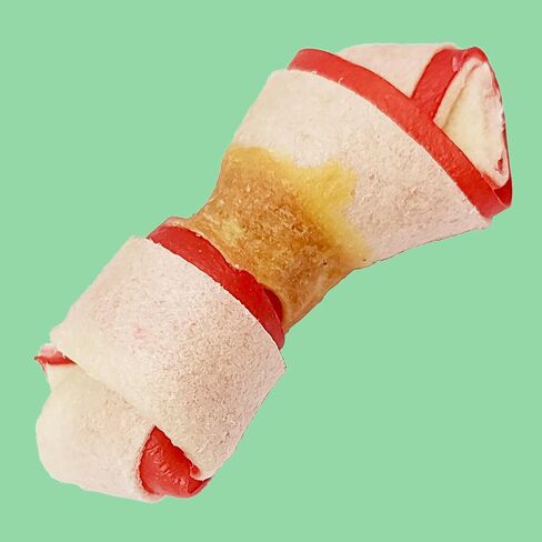 DOGCHEWZ™ حلوى مضغ صغيرة معقودة ثنائية اللون للكلاب مع دجاج ملفوف 3 بوصات (18 قطعة/كيس) - بنكهة الدجاج in Saudi Arabia