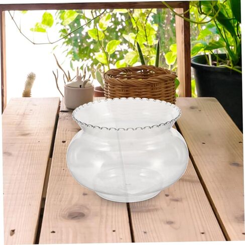 SUPVOX Transparent Landscape Small Fish Tank Office Decor Plastic Goldfish Tank Transparent Aquarium Tank Office Supply Multi-function Goldfish Tank Fish Accessories Betta Fish Betta Tank in Saudi Arabia