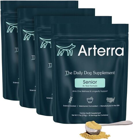 All-in-One Dog Supplement for Wellness and Longevity, 46 Ingredients for Joints, Cognition, Mood, Skin, Gut and Organ Health, Small Breeds, Vet-Formulated, Made in USA, Adult Formula for 2-7 Years in Saudi Arabia