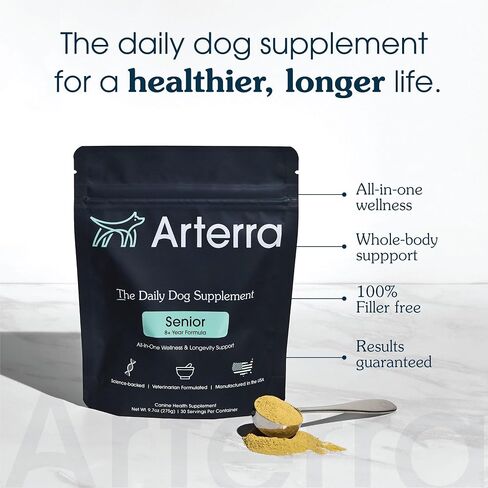 All-in-One Dog Supplement for Wellness and Longevity, 46 Ingredients for Joints, Cognition, Mood, Skin, Gut and Organ Health, Small Breeds, Vet-Formulated, Made in USA, Adult Formula for 2-7 Years in Saudi Arabia