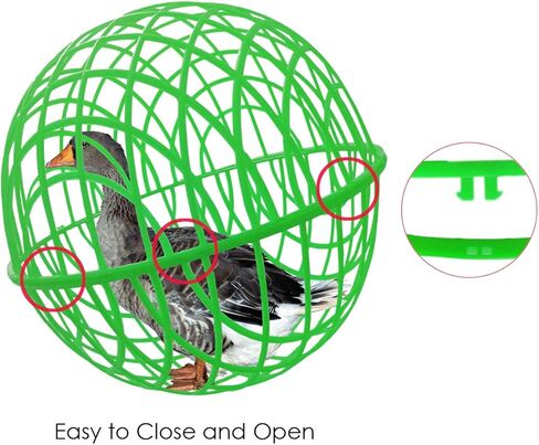 حظيرة دجاج متحركة على شكل كرة مقاس 15 بوصة، شبكة مشي آمنة على شكل أرنب حمامة، تمنع داسها الحصان، والافتراس بواسطة النسور والذئاب وعضات الكلاب. قفص أمان قابل للإزالة للحيوانات الأليفة يمنع التحرش in Kuwait