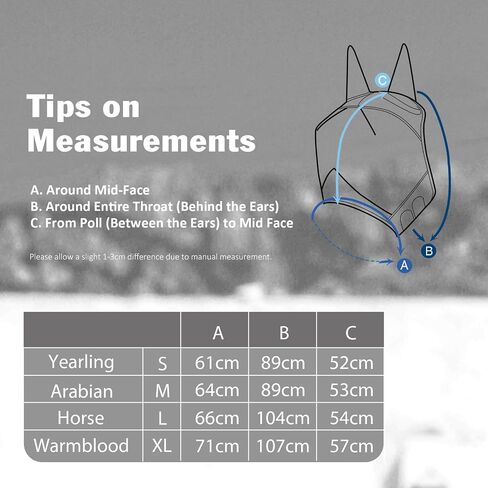Harrison Howard Pro Luminous Horse Half Face Fly Mask Large Eye Space with Ears UV Protection for Horse Gentle Lavendar M in Kuwait
