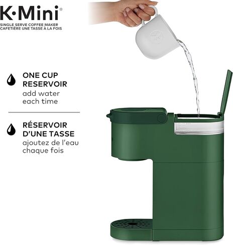 Keurig K-Mini Single Serve K-Cup Pod Coffee Maker, Featuring An Ultra-sleek Design, Evergreen in Saudi Arabia