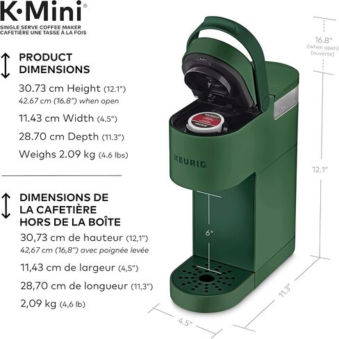 Keurig K-Mini Single Serve K-Cup Pod Coffee Maker, Featuring An Ultra-sleek Design, Evergreen in Saudi Arabia