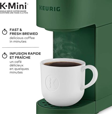 Keurig K-Mini Single Serve K-Cup Pod Coffee Maker, Featuring An Ultra-sleek Design, Evergreen in Saudi Arabia