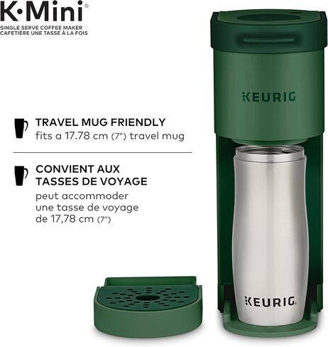Keurig K-Mini Single Serve K-Cup Pod Coffee Maker, Featuring An Ultra-sleek Design, Evergreen in Saudi Arabia