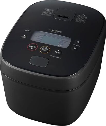 Zojirushi NW-QAC10 طباخ حثي مسطح بسعة 5.5 كوب ومسخن مع مقلاة طبخ مخصصة، طلاء مزدوج غير لاصق لسهولة التنظيف (أسود) in Kuwait