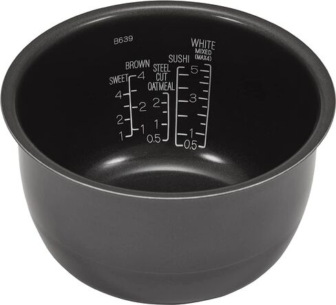 Zojirushi NW-QAC10 طباخ حثي مسطح بسعة 5.5 كوب ومسخن مع مقلاة طبخ مخصصة، طلاء مزدوج غير لاصق لسهولة التنظيف (أسود) in Kuwait