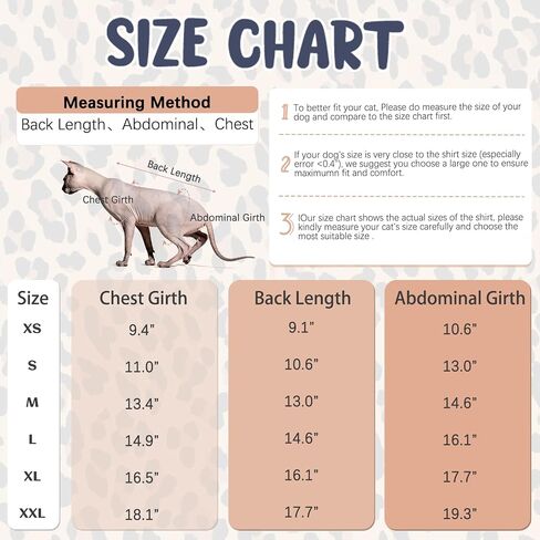 Bonaweite Sphynx Cat Clothes, Cute Leopard Pattern Cat Shirts for Cats Only, Breathable Cat Daily Wear Clothes for Devon Rex, Hairless Cat Summer Vest, Kitten Costume T-Shirts Skirt Sweaters in Saudi Arabia