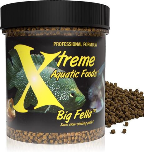 كريات Xtreme Big Fella 3.0 مم: تغذية احترافية للأسماك البلطية/المجتمعية المتوسطة والكبيرة - تعزيز صحة المناعة والجهاز الهضمي، واللون والطاقة، وأطعمة الأسماك ذات البروتين الأقصى - مزرعة أمريكية مزروعة (20 أونصة) in Kuwait