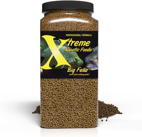 كريات Xtreme Big Fella 3.0 مم: تغذية احترافية للأسماك البلطية/المجتمعية المتوسطة والكبيرة - تعزيز صحة المناعة والجهاز الهضمي، واللون والطاقة، وأطعمة الأسماك ذات البروتين الأقصى - مزرعة أمريكية مزروعة (20 أونصة) in Kuwait