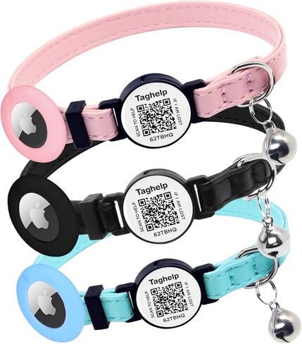 Leather Cat Collar with Bell Leather Kitten Collar Cat Collar with Safety Buckle for Boy Cats, Girl Cats with Safety Elastic Strap Cute Pet Collars for Small Cat Kitten Puppy (Pink) in Saudi Arabia
