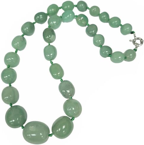 قلادة مطرزة بالأحجار الكريمة الطبيعية مصنوعة يدويًا للنساء من VN Jewelry، قلادة مطرزة مكتنزة للنساء والفتيات - هدية مثالية في صندوق هدية لها (الجمشت) in Kuwait