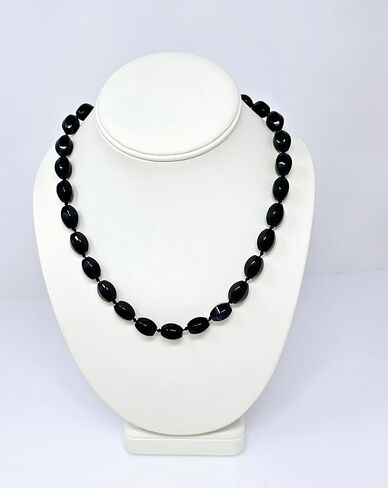 Women's Handmade Natural Gemstone Beaded Necklace, Statement 10x14mm Beaded Necklace for Women Girls - Gift Boxed Ideal Gift for Her (Blue) in Saudi Arabia
