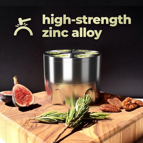 مطحنة توابل صغيرة، يدوية، 3 قطع، مطحنة 2 بوصة للتوابل والزهور والزعفران والسمسم وبذور الكتان، تصميم فضي، للمطبخ in Kuwait