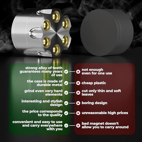 مطحنة توابل صغيرة، يدوية، 3 قطع، مطحنة 2 بوصة للتوابل والزهور والزعفران والسمسم وبذور الكتان، تصميم فضي، للمطبخ in Kuwait