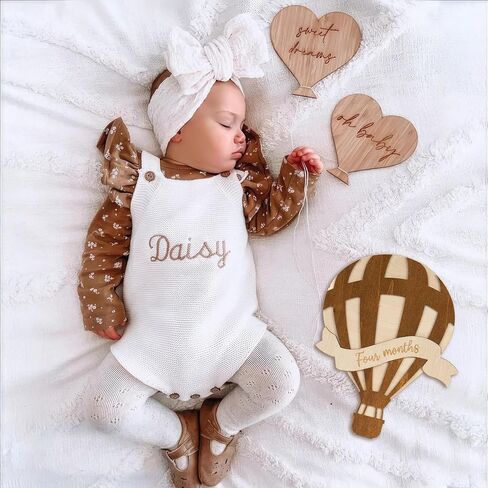 Chippi & Co Cute Monthly Baby Milestone Board, Month Milestone Girl, Boy, Milestone Signs Wooden Circles For Newborn, Infant, Meses De Bebes Para Fotos, 1-12 Months Age Cards Discs For Photo Props in Saudi Arabia