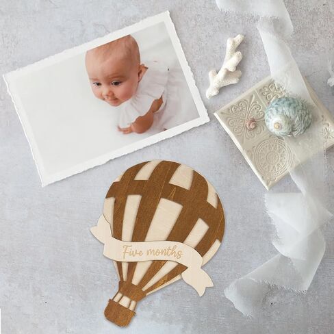 Chippi & Co Cute Monthly Baby Milestone Board, Month Milestone Girl, Boy, Milestone Signs Wooden Circles For Newborn, Infant, Meses De Bebes Para Fotos, 1-12 Months Age Cards Discs For Photo Props in Saudi Arabia