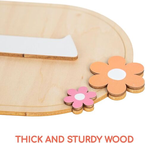 Chippi & Co Cute Monthly Baby Milestone Board, Month Milestone Girl, Boy, Milestone Signs Wooden Circles For Newborn, Infant, Meses De Bebes Para Fotos, 1-12 Months Age Cards Discs For Photo Props in Saudi Arabia