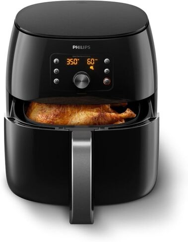 Philips Premium Air Fryer XXL - Air Fry, Bake, Grill, Roast & Reheat, 7.7 Qts Capacity, Rapid Air & Fat Removal Technology, Keep Warm Mode, QuickClean, 5 Smart Chef Programs, Black Copper (HD9867/16) in Saudi Arabia