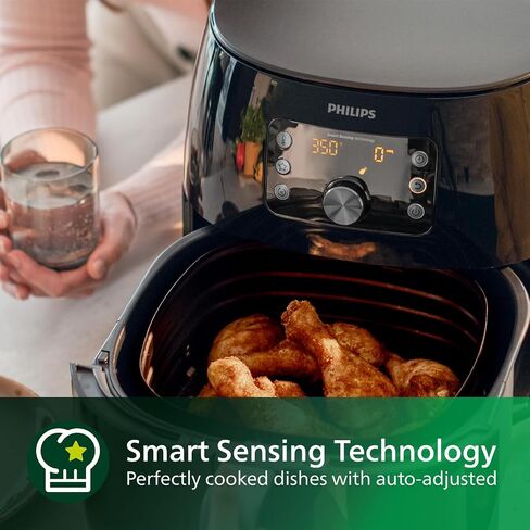 Philips Premium Air Fryer XXL - Air Fry, Bake, Grill, Roast & Reheat, 7.7 Qts Capacity, Rapid Air & Fat Removal Technology, Keep Warm Mode, QuickClean, 5 Smart Chef Programs, Black Copper (HD9867/16) in Saudi Arabia