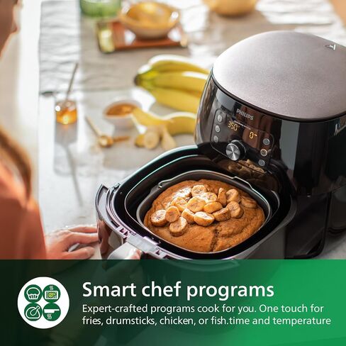 Philips Premium Air Fryer XXL - Air Fry, Bake, Grill, Roast & Reheat, 7.7 Qts Capacity, Rapid Air & Fat Removal Technology, Keep Warm Mode, QuickClean, 5 Smart Chef Programs, Black Copper (HD9867/16) in Saudi Arabia
