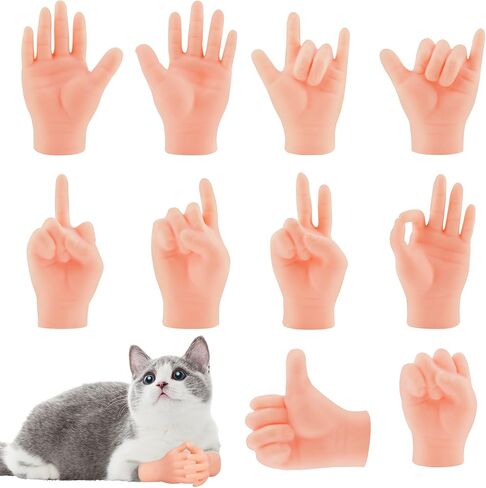 10 قطع من الأيدي الصغيرة للقطط، أيدي مرنة صغيرة لمخلب القطط، أيدي أصابع مطاطية صغيرة مضحكة لأداء الكمامة، عرض الدمى، هدايا الحفلات in Kuwait