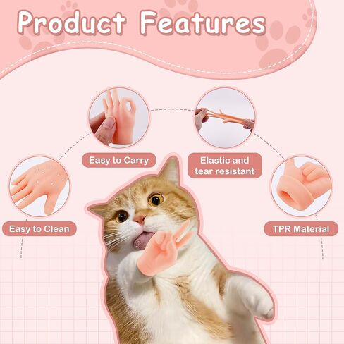 10 قطع من الأيدي الصغيرة للقطط، أيدي مرنة صغيرة لمخلب القطط، أيدي أصابع مطاطية صغيرة مضحكة لأداء الكمامة، عرض الدمى، هدايا الحفلات in Kuwait