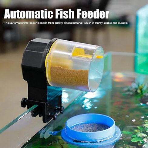 Automatic Fish Feeder, Aquarium Fish Feeder Dry Granular Flake Food for Fish (Blue) in Saudi Arabia