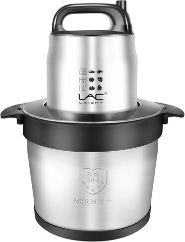 Food Processors,32 Cup Large Capacity Meat Grinder Veggie Chopper with Stainless Steel Bowl 1200W Electric,2 Speed,4 Bi-Level Bladesand Spatula for Baby Food,Meat,Onion,Vegetables,Fruits in Kuwait