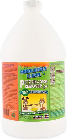 Amazing Pet Odor Eliminator for Home, Professional Strength: Natural Enzymes Remove Most Stains in 60 Seconds -Dog/Cat Urine, Vomit, Bile, Feces, Grass, Blood, Drool, More -USA Made in Saudi Arabia