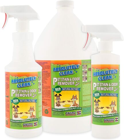 Amazing Pet Odor Eliminator for Home, Professional Strength: Natural Enzymes Remove Most Stains in 60 Seconds -Dog/Cat Urine, Vomit, Bile, Feces, Grass, Blood, Drool, More -USA Made in Saudi Arabia