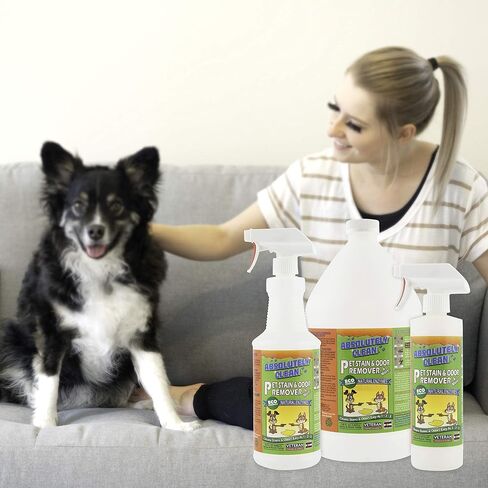 Amazing Pet Odor Eliminator for Home, Professional Strength: Natural Enzymes Remove Most Stains in 60 Seconds -Dog/Cat Urine, Vomit, Bile, Feces, Grass, Blood, Drool, More -USA Made in Saudi Arabia