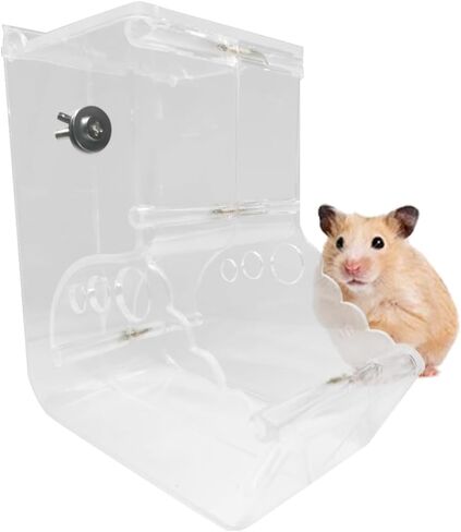BenePoint Automatic Hamster Feeder, Clear Acrylic Automatic Pet Feeder Pet Food Dispenser, Hamster Food Bowl Guinea Pig Food Dispenser for Small Animal Feeding & Watering Supplies (S) in Saudi Arabia
