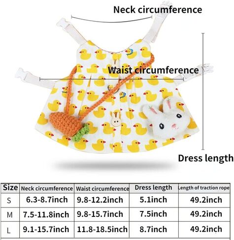 Rabbit Harness and Leash for Walking Escape Proof - Cute Mesh Breathable Bunny Vest Harness Outdoor Camping Hiking Training - Also Suit for Ferret Kittn Puppy Small Animals (Medium) in Saudi Arabia