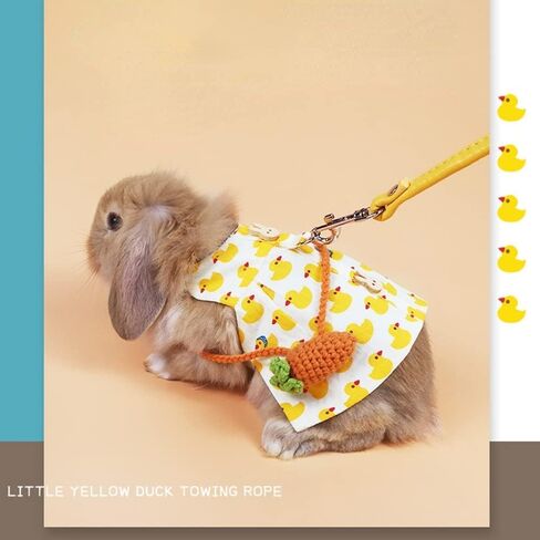 Rabbit Harness and Leash for Walking Escape Proof - Cute Mesh Breathable Bunny Vest Harness Outdoor Camping Hiking Training - Also Suit for Ferret Kittn Puppy Small Animals (Medium) in Saudi Arabia