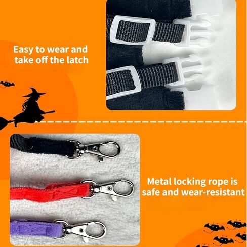 Ferret Harness and Leash, Adjustable Ferret Walking Vest for Squirrel and Small Animal, Soft and Breathable Ferret Lead Leash with Evil Wings and Safe Bell (Evil) in Saudi Arabia