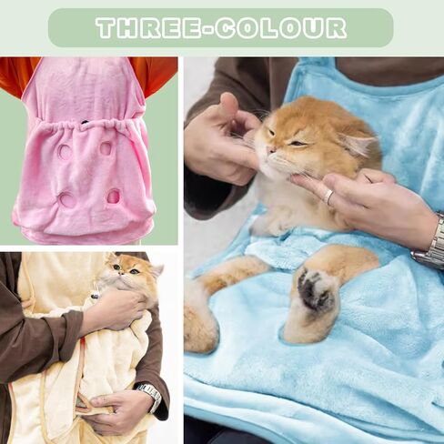 La La Pet®Adjustable Cat Apron Carrier with Holes Pet Cat Carrier Sleeping Pouch Pet Carrier Sling Cat Carrier Pouch for Small Sized Animals Pink in Kuwait