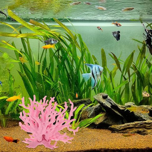 Colorful Coral Reef Decor, Mini Faux Coral Decor for Aquarium Decorations,6.3x5.31inch (Pink) in Saudi Arabia